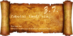 Zabolai Tanázia névjegykártya